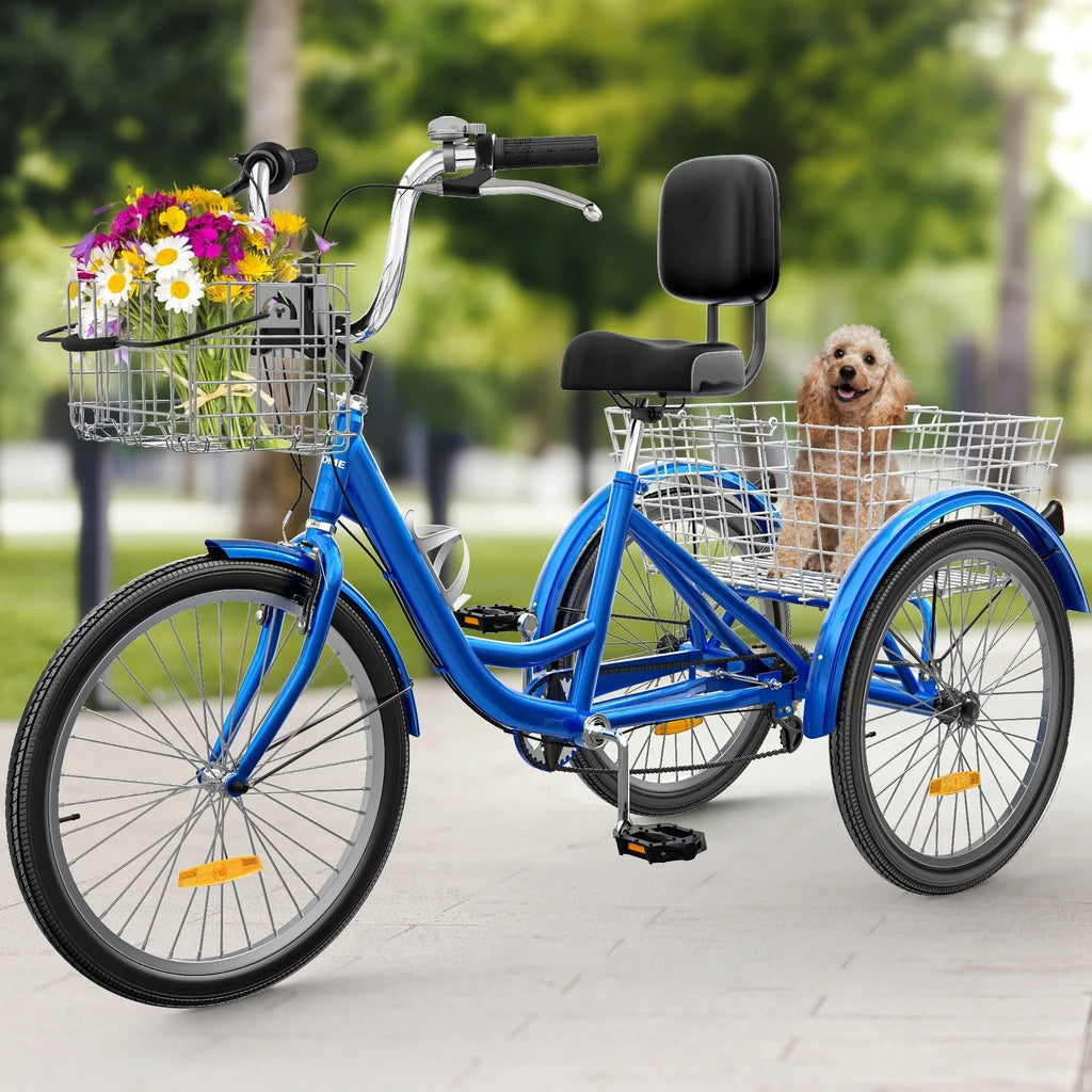 26 Tricycles pour adultes à 3 roues, 7 vitesses
