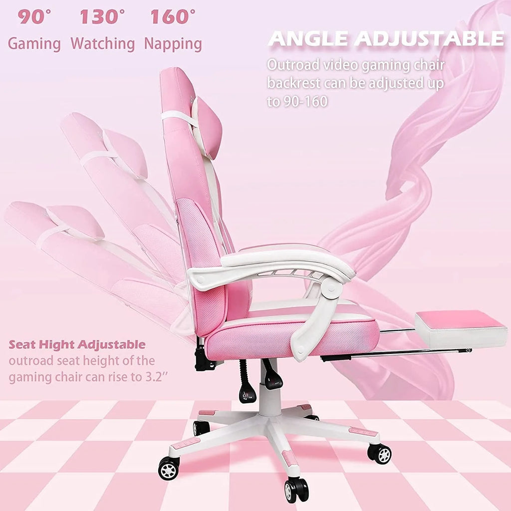 Chaise de jeu BOSSIN style racing, chaise de jeu grande taille supportant jusqu'à 136 kg (300 lbs), dossier haut, chaise d'ordinateur