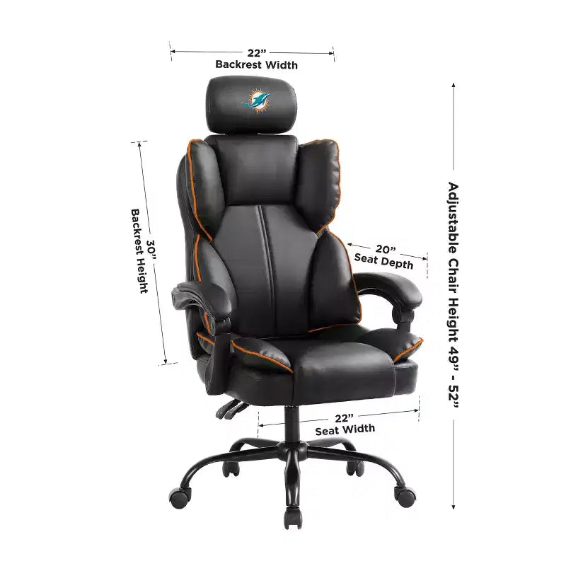 Fauteuil de bureau NFL Miami Dolphins Champ