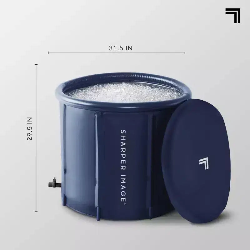 Bain de glace portatif gonflable Sharper Image 31,5 po - Bleu marine