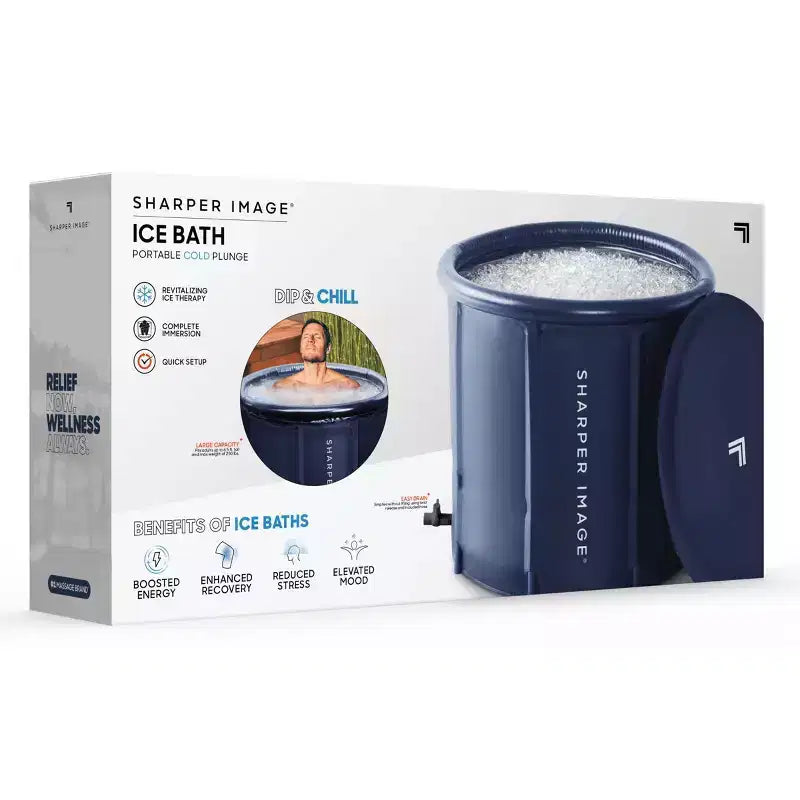 Bain de glace portatif gonflable Sharper Image 31,5 po - Bleu marine