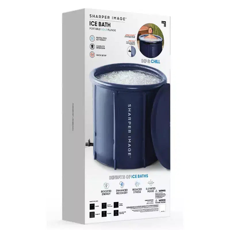 Bain de glace portatif gonflable Sharper Image 31,5 po - Bleu marine