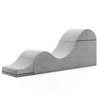 Chaise longue convertible Avana Kami / Yoga et massage - Pouf 2 en 1 avec fauteuil de yoga dépliable dissimulé, Microvelours - Non disponible