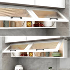 vaisselier mural en bois blanc pour cuisine