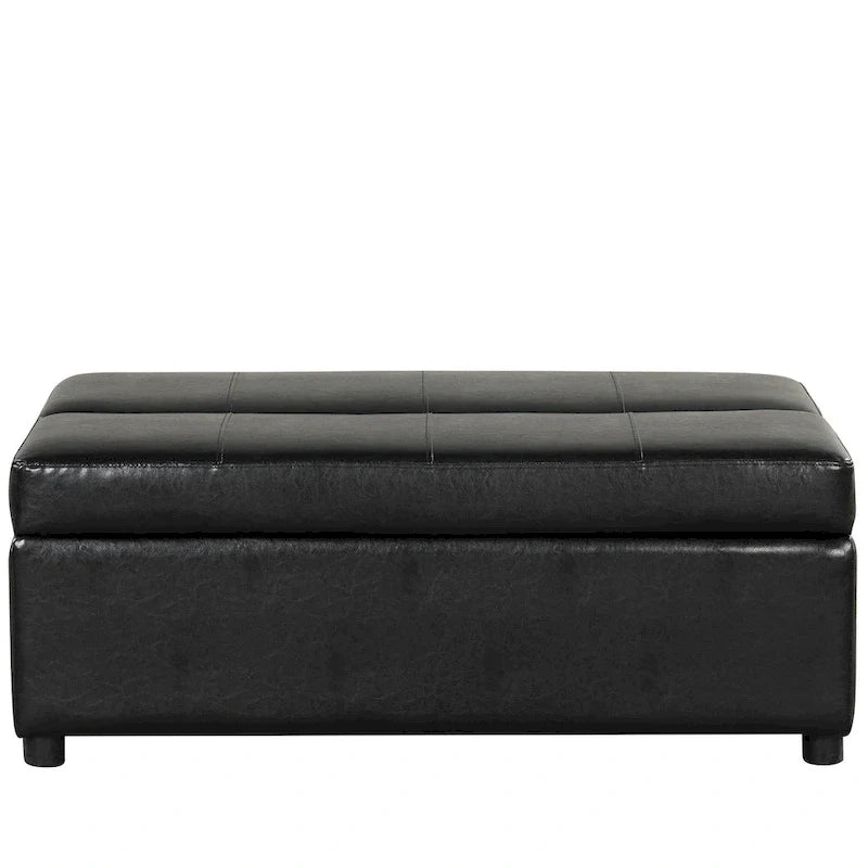 Divano letto pieghevole estraibile a forma di pouf singolo con materasso, letto per gli ospiti convertibile, divano letto rivestito in PU