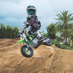 Razor SX350 Dirt Rocket McGrath Motocross Moto Elettrica - Verde: Telaio in Acciaio, Motore da 250W