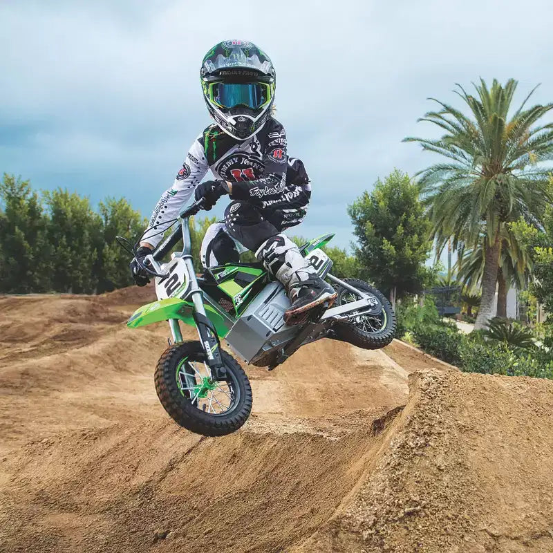 Razor SX350 Dirt Rocket McGrath Motocross Moto Elettrica - Verde: Telaio in Acciaio, Motore da 250W