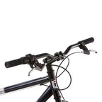 Mongoose Dolomite, Bici da montagna da uomo con pneumatici fat da 26", blu scuro/rosso