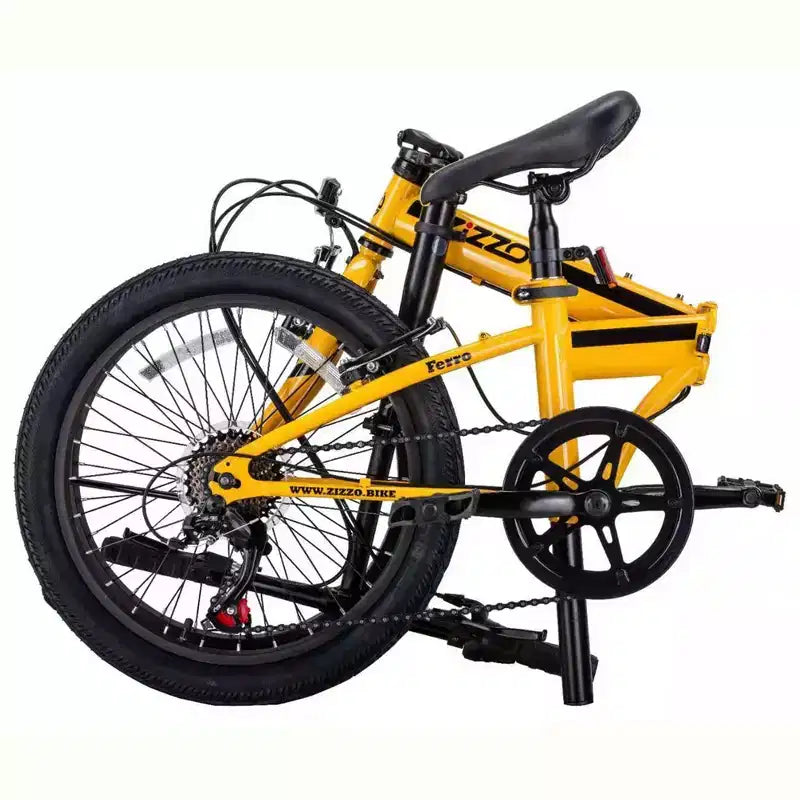 Bici Pieghevole ZiZZO Ferro 7-Velocità Acciaio 20" - Giallo