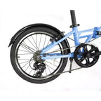 Bicicletta Pieghevole ZiZZO Via 7-Marce in Alluminio 20" - Blu Cielo