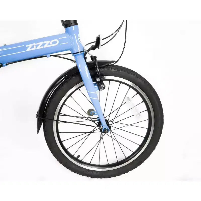 Bicicletta Pieghevole ZiZZO Via 7-Marce in Alluminio 20" - Blu Cielo