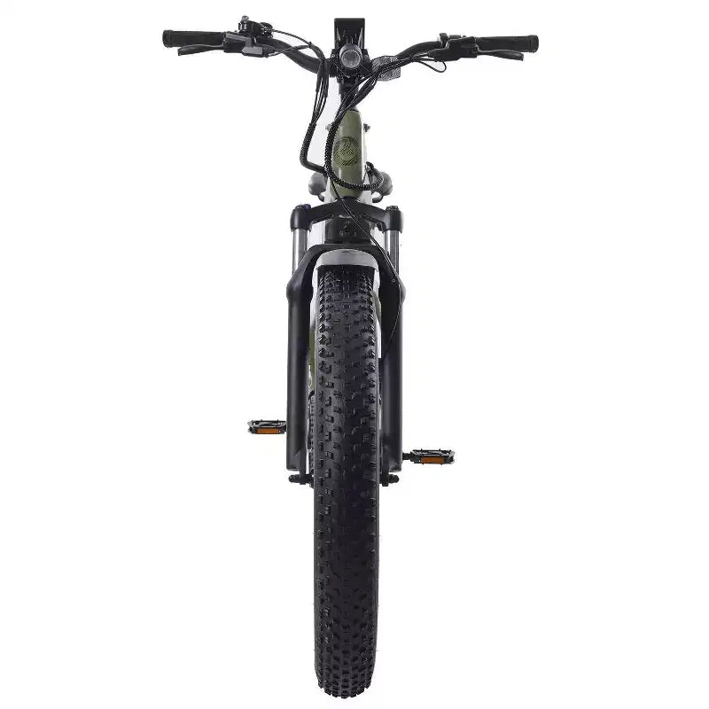 Bicicletta elettrica ibrida GOTRAX per adulti con pneumatici fat da 26" a scavalco - Verde