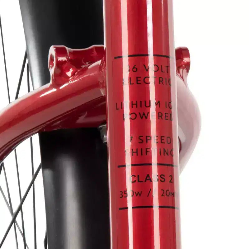 Bicicletta elettrica Huffy Lyndon Step-Through - Ruote da 27.5" - 20 MPH - 36V - Rossa