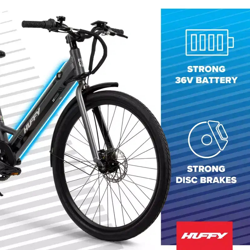 Vélo électrique Huffy Vienna 27.5" 36V pour adultes - Gris mat