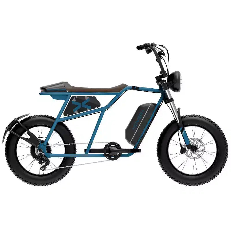 Vélo de croisière électrique Hover 1 Altai R500 20 po avec cadre enjambeur pour adulte - Bleu