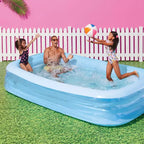 Piscine familiale rectangulaire de luxe bleue de 10' x 6' - Sun Squad™ : Kit gonflable en PVC