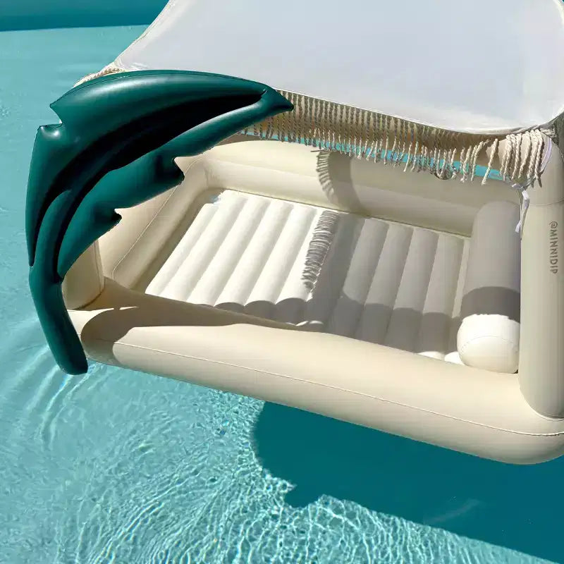 MINNIDIP Piscine et matelas de bronzage cabana de la collection Exclusive Resort 26, 3,96 m x 3,96 m x 2,74 m - Oasis Palms