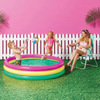 Piscine gonflable à 3 anneaux pour enfants - Sun Squad™ Bleu/Blanc/Orange