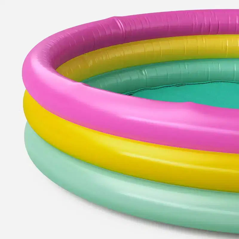 Piscine gonflable à 3 anneaux pour enfants - Sun Squad™ Bleu/Blanc/Orange