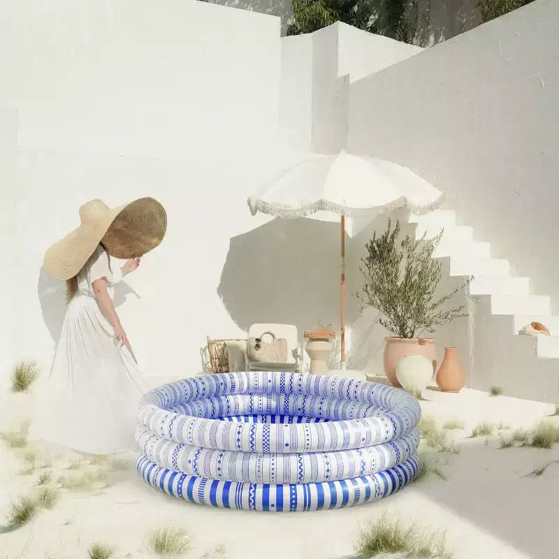 Piscine gonflable MINNIDIP Collection Resort Exclusive – Rayures nautiques