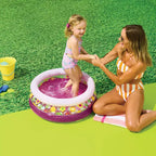 Mini-piscine 3 anneaux avec motif floral 22,3 cm x 16,7 cm x 5,6 cm, ronde, 41,6 L - Sun Squad™