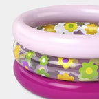 Mini-piscine 3 anneaux avec motif floral 22,3 cm x 16,7 cm x 5,6 cm, ronde, 41,6 L - Sun Squad™