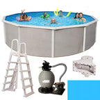 Blue Wave Round 324"x324" Belize Steel Wall Pool Package