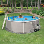 Ensemble piscine à paroi d'acier Belize Blue Wave ronde 324"x324"