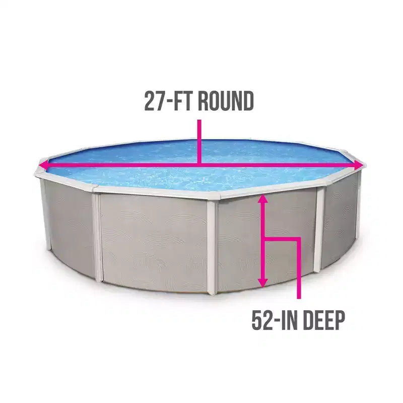 Ensemble piscine à paroi d'acier Belize Blue Wave ronde 324"x324"