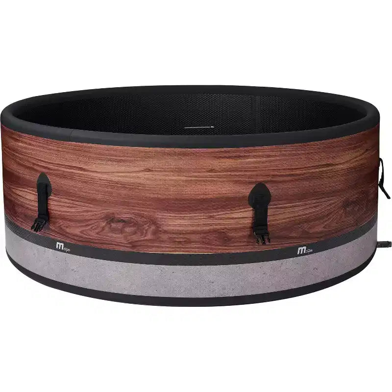 MSpa Duet Round DWF Bubble Spa with Thermal Cover 245 Gal 138 Electric 110 Volt AC Inflatable Hot Tub