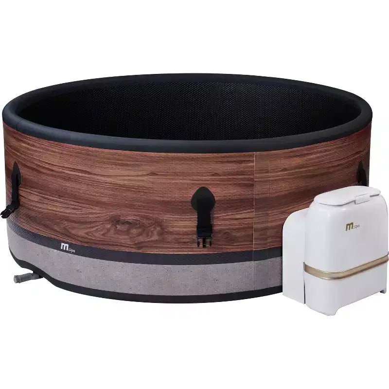 MSpa Duet Spa à bulles rond DWF avec couverture thermique 245 gallons 138 électrique 110 volts AC Jacuzzi gonflable