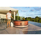 MSpa Duet Spa à bulles rond DWF avec couverture thermique 245 gallons 138 électrique 110 volts AC Jacuzzi gonflable