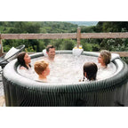 Spa gonflable MSpa Meteor rond à bulles avec couverture thermique, 927 litres, 164 jets électriques, 110 V CA