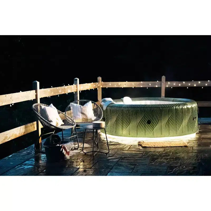 Spa gonflable MSpa Meteor rond à bulles avec couverture thermique, 927 litres, 164 jets électriques, 110 V CA