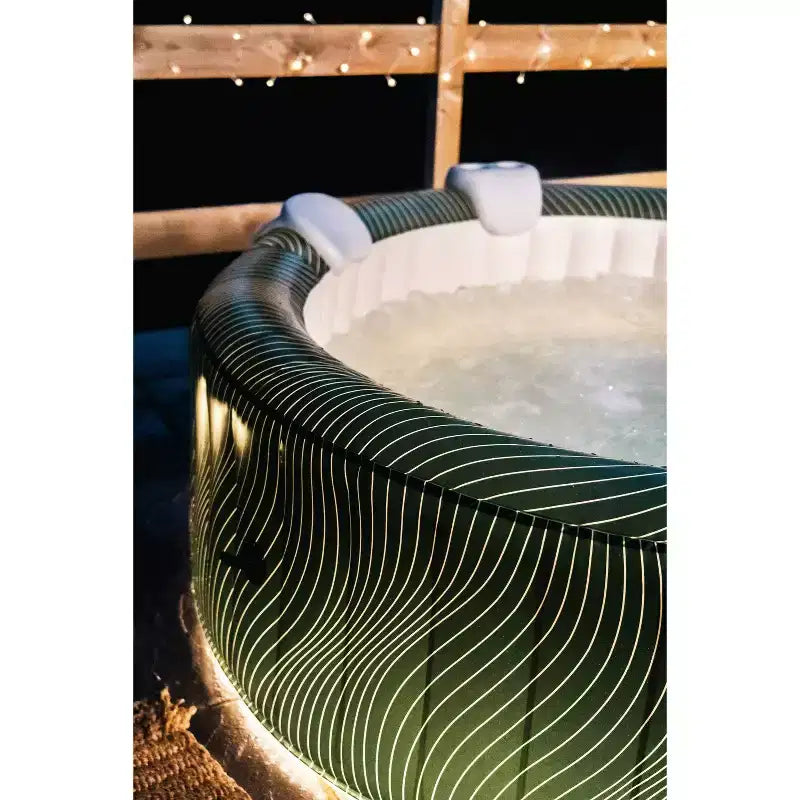 Spa gonflable MSpa Meteor rond à bulles avec couverture thermique, 927 litres, 164 jets électriques, 110 V CA
