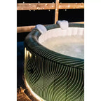Spa gonflable MSpa Meteor rond à bulles avec couverture thermique, 927 litres, 164 jets électriques, 110 V CA