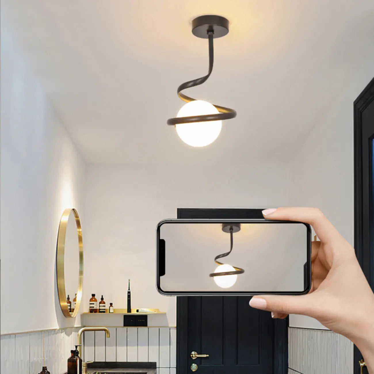 Mini plafonnier LED créatif pour une élégance au salon