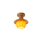 Plafonnier semi-encastré contemporain en forme de citrouille pour les espaces de vie