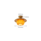 Plafonnier semi-encastré contemporain en forme de citrouille pour les espaces de vie