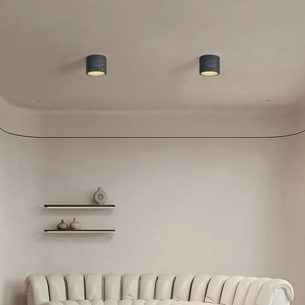 Plafonnier cylindrique encastré à intensité variable pour usage intérieur