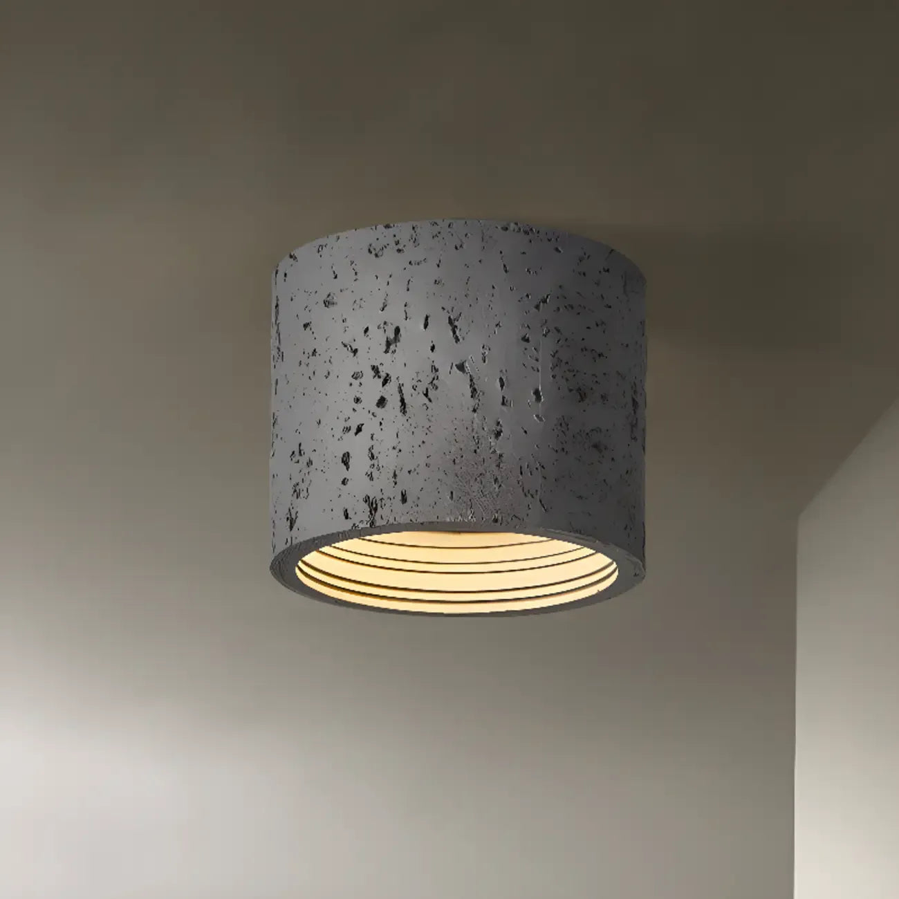 Plafonnier cylindrique encastré à intensité variable pour usage intérieur