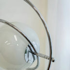 Lampada da tavolo in vetro Art Déco con base in argento per il soggiorno
