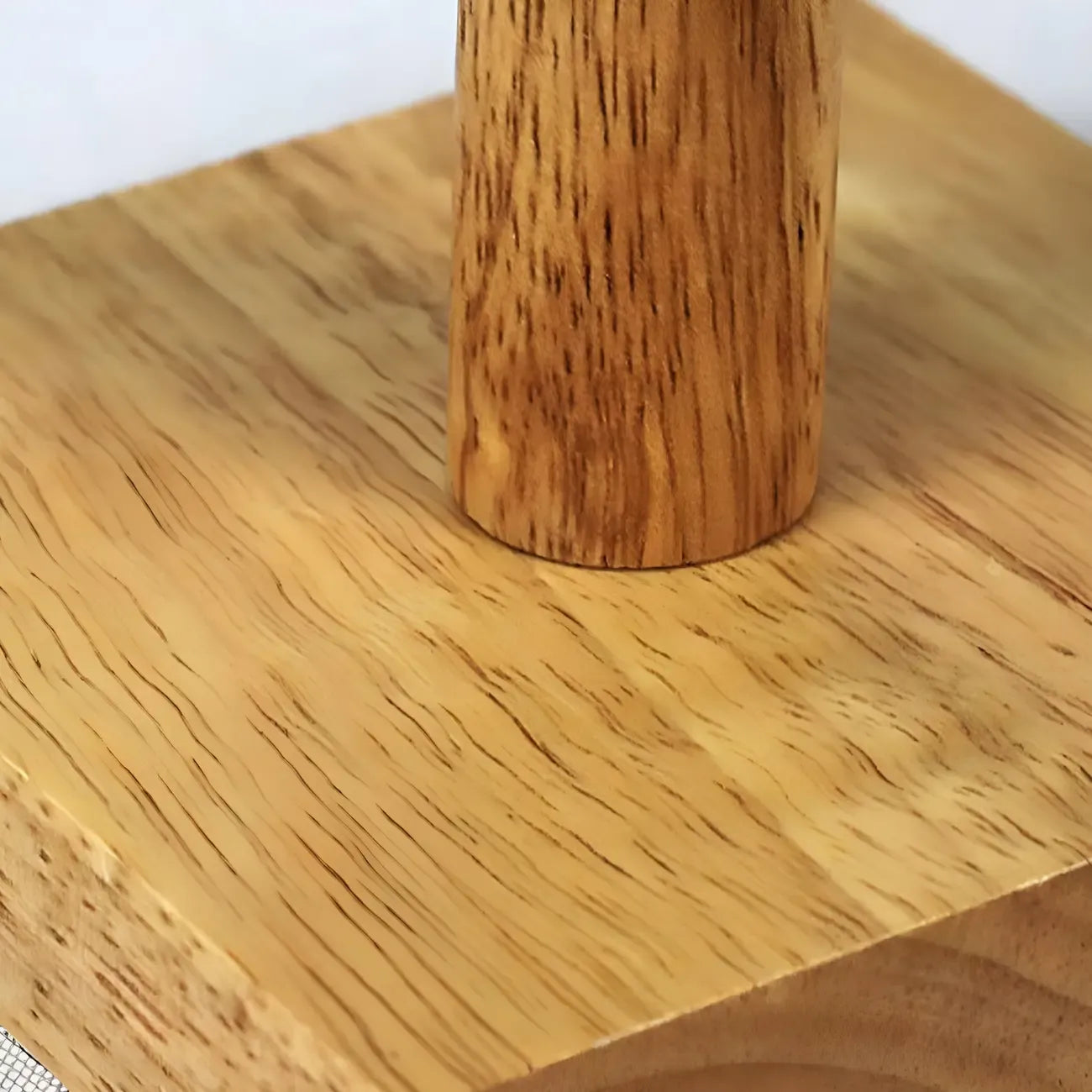 Lampe de table rectangulaire rustique en bois pour chambre à coucher
