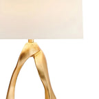 Lampe de bureau électrique moderne à brancher avec base dorée pour chambre à coucher