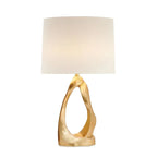 Lampe de bureau électrique moderne à brancher avec base dorée pour chambre à coucher