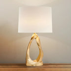 Lampe de bureau électrique moderne à brancher avec base dorée pour chambre à coucher