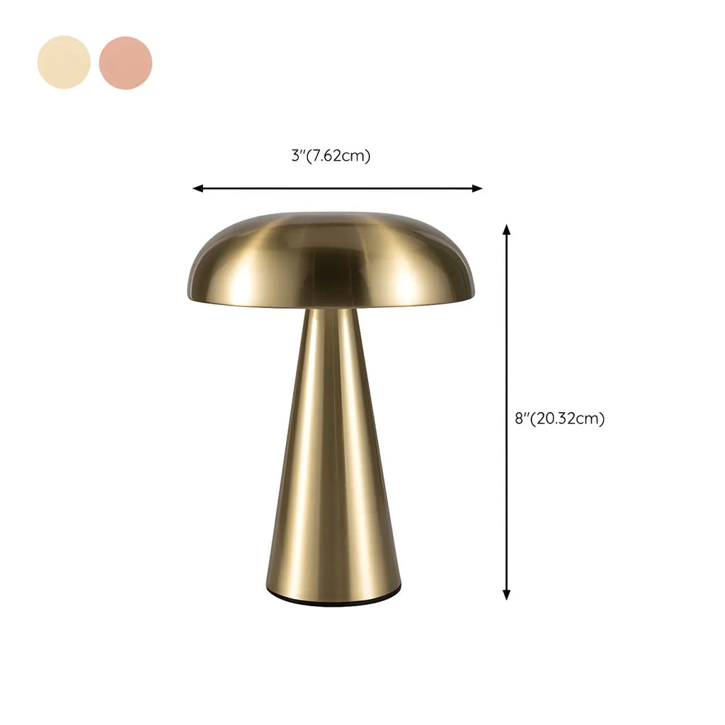 Lampe de table contemporaine en laiton rechargeable pour la maison