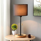 Lampe de table géométrique moderne avec interrupteur à tirette pour usage résidentiel