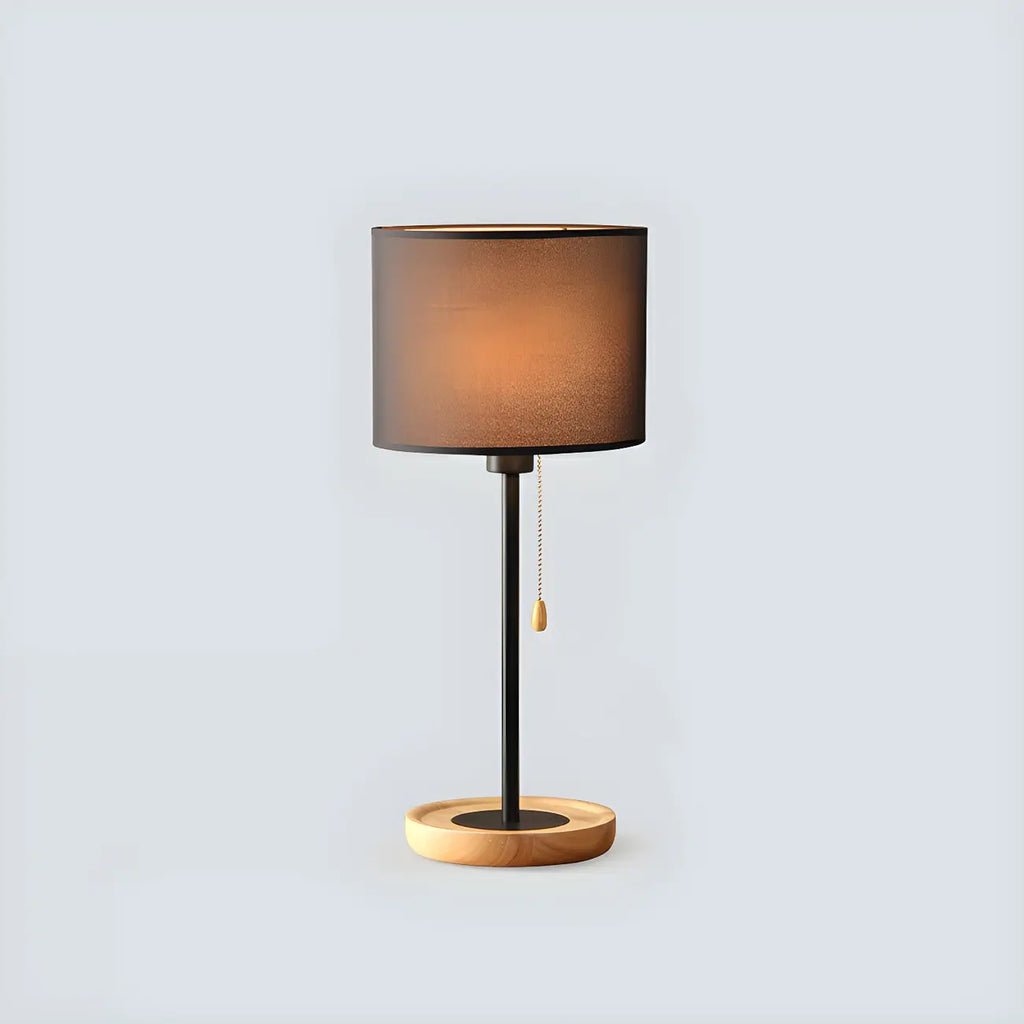Lampe de table géométrique moderne avec interrupteur à tirette pour usage résidentiel