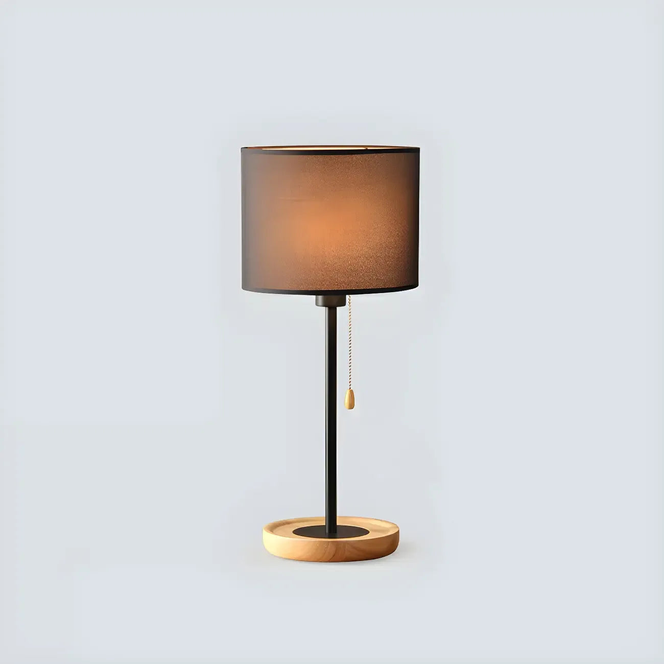 Lampe de table géométrique moderne avec interrupteur à tirette pour usage résidentiel